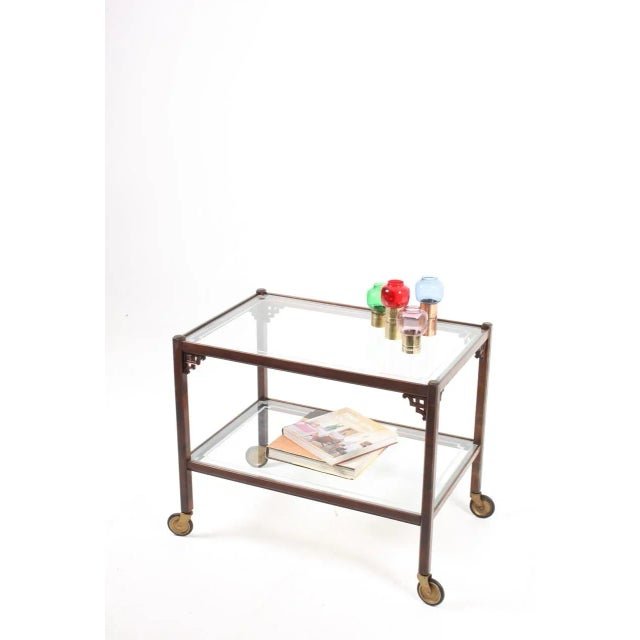 Wood Swedish Grace Serving Cart, 1940s For Sale - Image 7 of 11