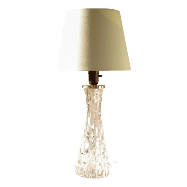 Crystal Glass Table Lamp by Carl Fagerlund for Orrefors For Sale