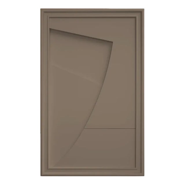 Likya Arch Wooden Wall Art in Cocoa Beige by Likya Atelier For Sale