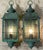 American Vintage Pair of Solid Patinated Brass Wall Lanterns For Sale - Image 3 of 13