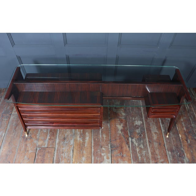 Mid-Century Italian Desk in Macassar Ebony by Dassi, 1950 For Sale - Image 10 of 17
