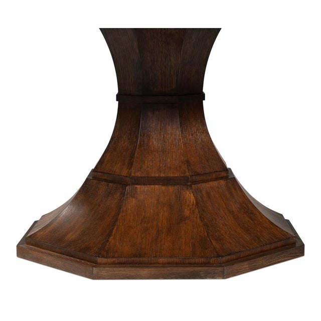Warm Brown Oak Expanding Dining Table - 85 1/2" For Sale - Image 11 of 13