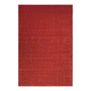 Modern Gabbeh Magnolia Rust Wool Rug - 8'2''x9'10'' For Sale