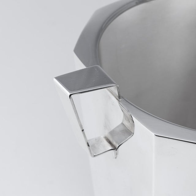 Silver Vintage Italian Silver Octagonal Champagne Bucket, 1930 For Sale - Image 8 of 10