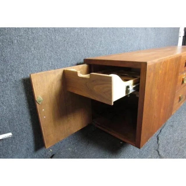 Brown Large Mid-Century Credenza For Sale - Image 8 of 13