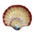 A charming vintage Mid-Century Modern ceramic clam shell chip and dip platter, featuring a beautifully glazed, Majolica-...