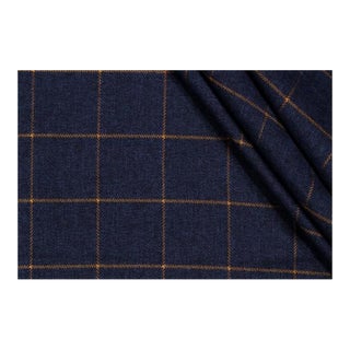 Vintage Ralph Lauren "Campbell" Navy Plaid- 3.5 Yards For Sale