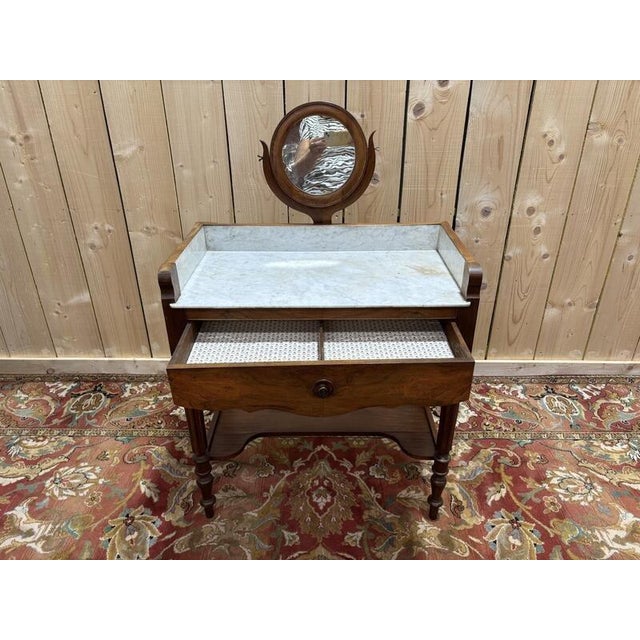 Vanity Table in Solid Wood For Sale - Image 9 of 11
