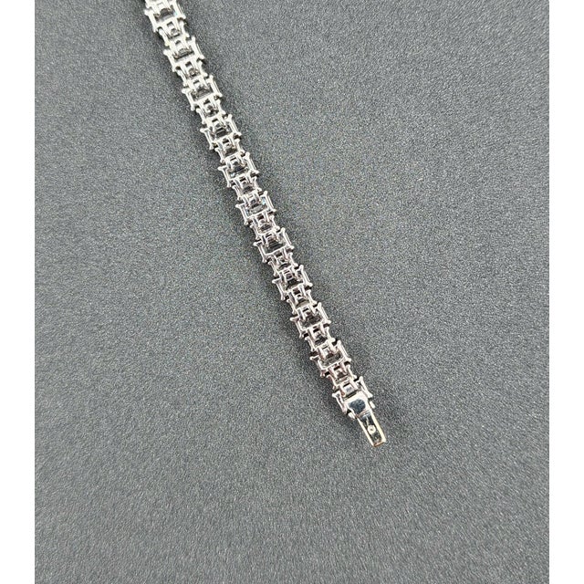 13.13 Ct Emerald Cut & Baguette Diamond Bracelet For Sale In Chicago - Image 6 of 8
