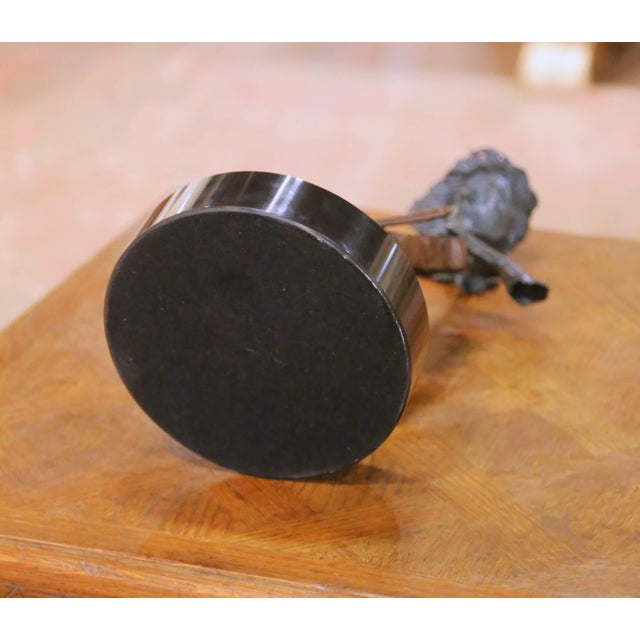 1980 Paul Fairley Bronze Abstract Cellist Sculpture on Marble Base For Sale - Image 11 of 11