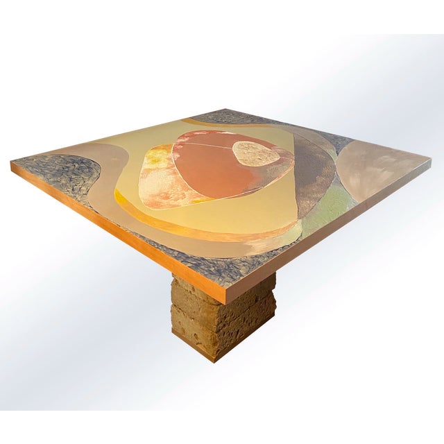 "Leonardo" table by Mascia Meccani for Meccani Design. Designed and handcrafted in 2018, it is a unique piece consisting...