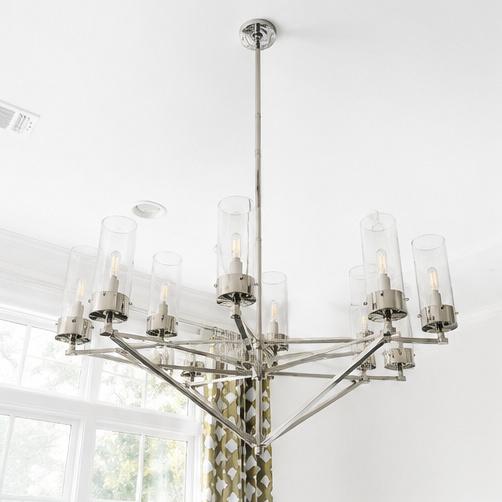 2020s Visual Comfort Signature Thomas O’Brien Marais Large Chandelier Polished Nickel For Sale - Image 5 of 5