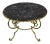 Gilt Metal Coffee Table With Grey Marble For Sale