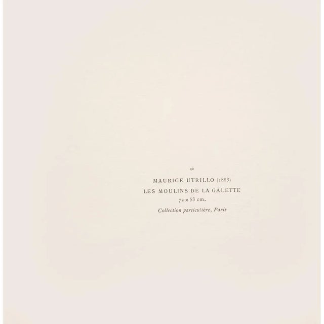 1940s 1947 After Maurice Utrillo "The Mills of the Galette", First Edition Period Offset Lithograph For Sale - Image 5 of 7