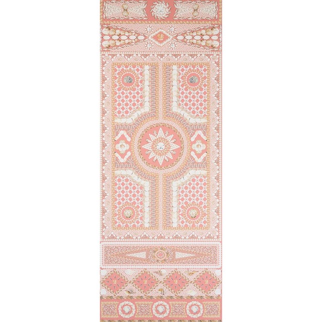 Schumacher X Mary McDonald Shell Grotto Panel A in Coral For Sale In Charlotte - Image 6 of 6