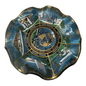 Vintage 1964-65 Ny World’s Fair Glass Plate Unisphere Peace Understanding