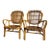 Pair of Rare Vintage Bamboo and Rattan Chairs For Sale