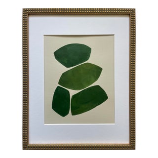 2026 "Veglia" Abstract Minimalist Painting on Paper by Artist r.k. Red For Sale