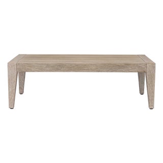 Kirkham Indoor-Outdoor Wood Coffee Table For Sale