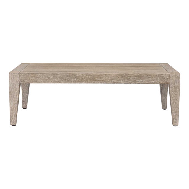 Kirkham Indoor-Outdoor Wood Coffee Table For Sale