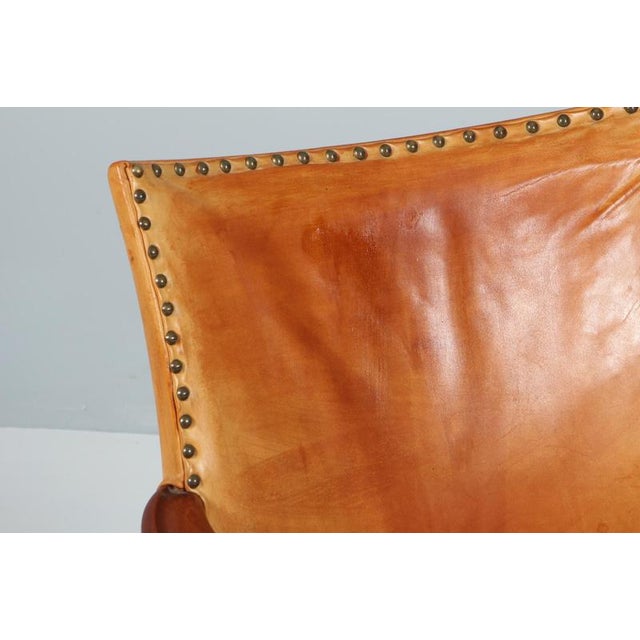 1940s Polexim Armchair in Patinated Nature Leather by Kaare Klint, 1940s For Sale - Image 5 of 11