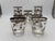 1950s 12 Hollywood Regency Silver Overlay Old Fashioned Glasses, Atomic Dot Barware For Sale - Image 10 of 12