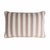 Early 21st Century Striped Outdoor Happy Frame Pillow Beige and White with Piping For Sale - Image 5 of 5