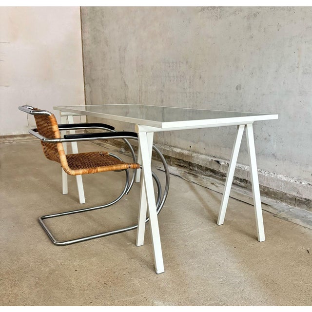 Trestle Table by Rodney Kinsman for Bieffeplast, 1980s For Sale - Image 10 of 11