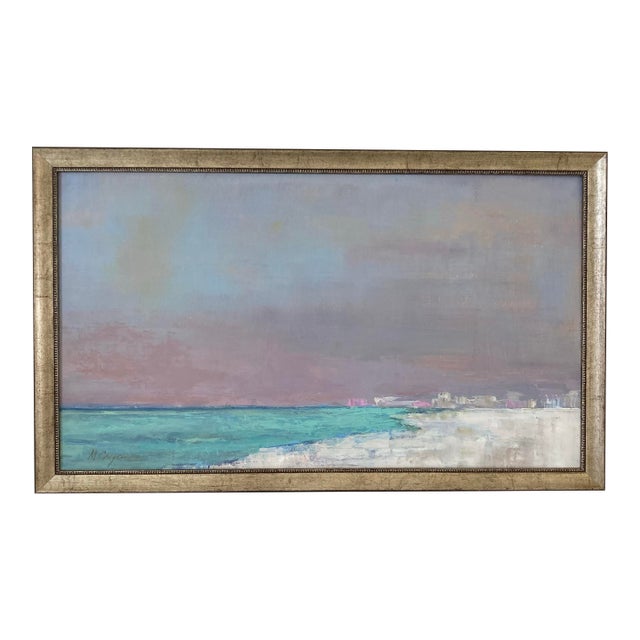 “Rosemary Morning” Contemporary Seascape Oil Painting, Framed For Sale