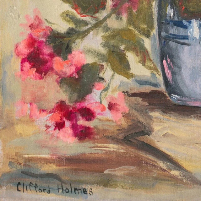 Modern 'Summer Bouquet' by Clifford Holmes, Society of Western Artists, De Young Museum, Oakland Museum For Sale - Image 3 of 6
