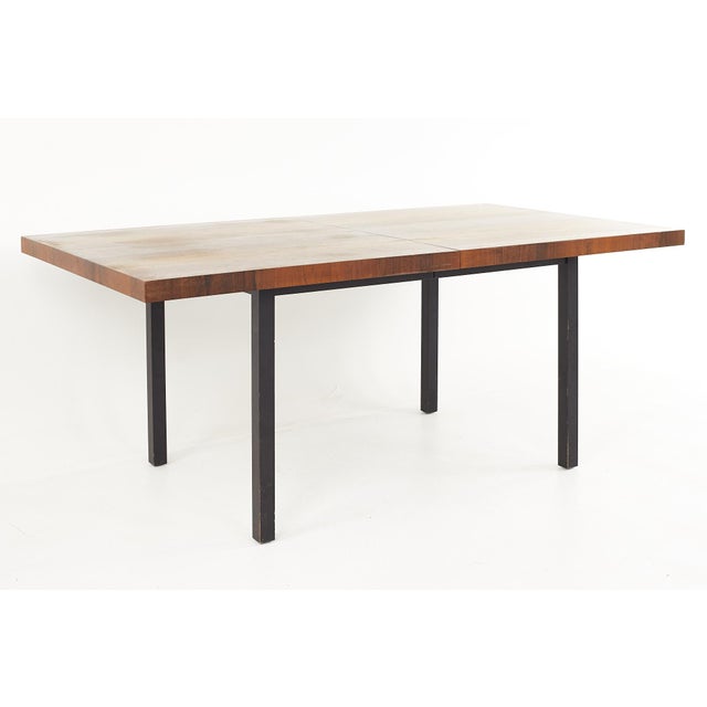 Milo Baughman for Directional Mid Century Multi-Wood Dining Table With 2 Leaves For Sale - Image 10 of 10