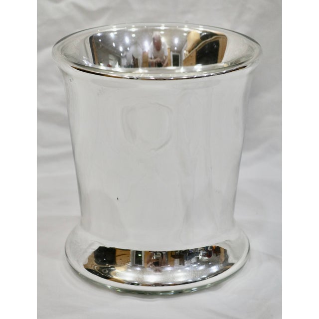 Mid-Century Modern Mercury Glass Vase For Sale - Image 3 of 3
