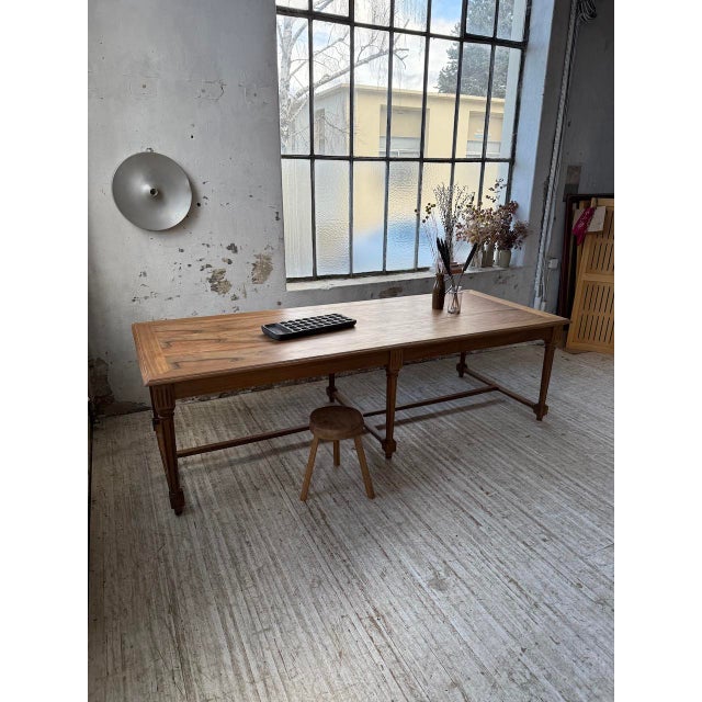 Walnut Farmhouse Conference Table, 1950s For Sale - Image 12 of 18