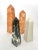 Orange 1980s Decorative Marble, Porcelain Obelisks- Set of 4 For Sale - Image 8 of 12