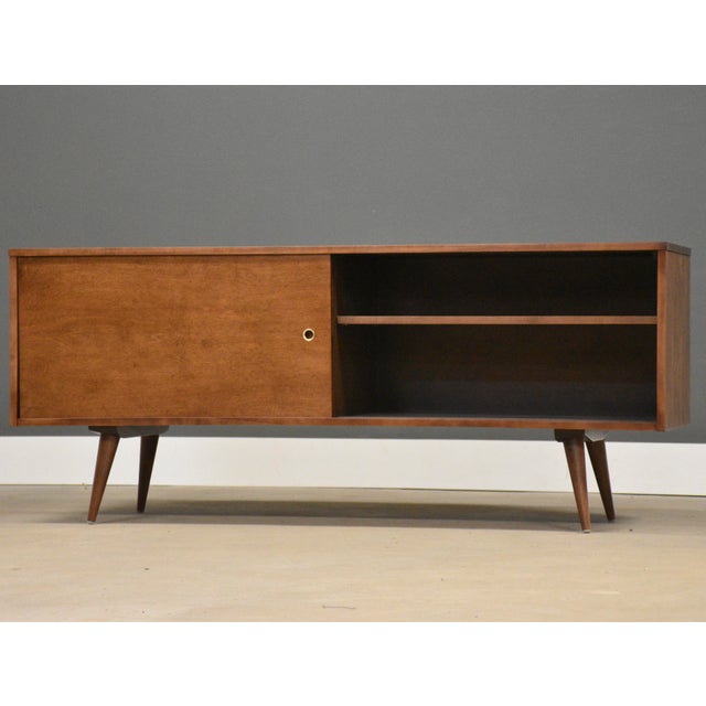 1950s 1950s Refinished Low Paul McCobb Planner Group 60” Credenza For Sale - Image 5 of 9
