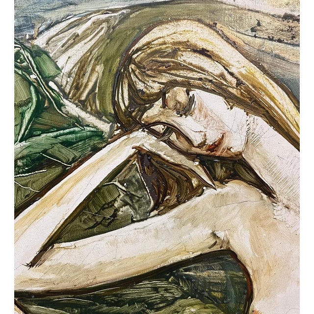 Gold Vivaldo Martini, Eve and the Apple, Oil on Canvas For Sale - Image 8 of 15