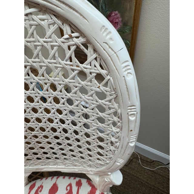 1980s Vintage Faux Bois and Cane Chairs, a Pair For Sale - Image 9 of 10