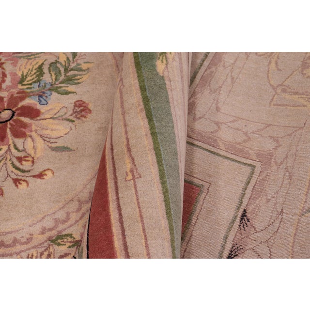 Textile Renaissance Abusson Pak-Persian Gray/Green Wool Rug - 9'0'' X 12'4'' For Sale - Image 7 of 8