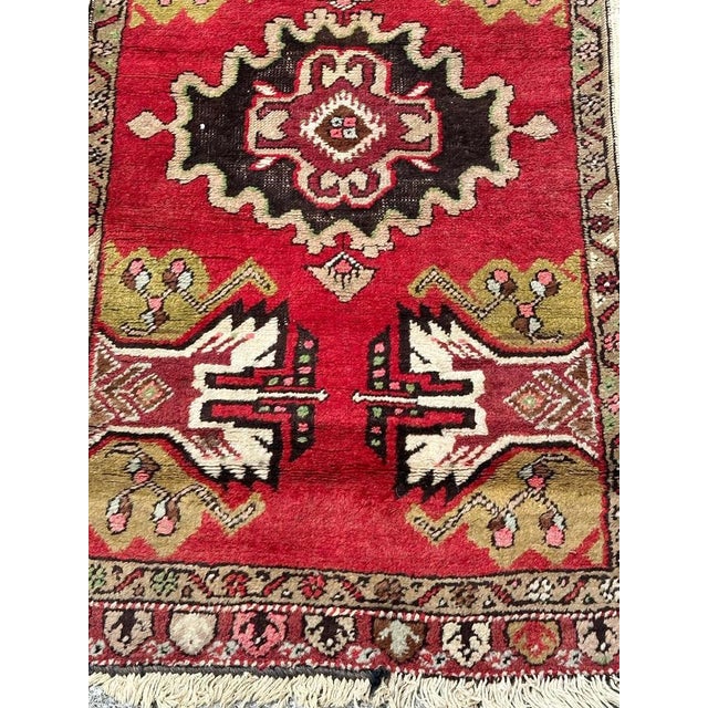 Small Vintage Turkish Bobyrugs Yastik Rug, 1970s For Sale - Image 11 of 16