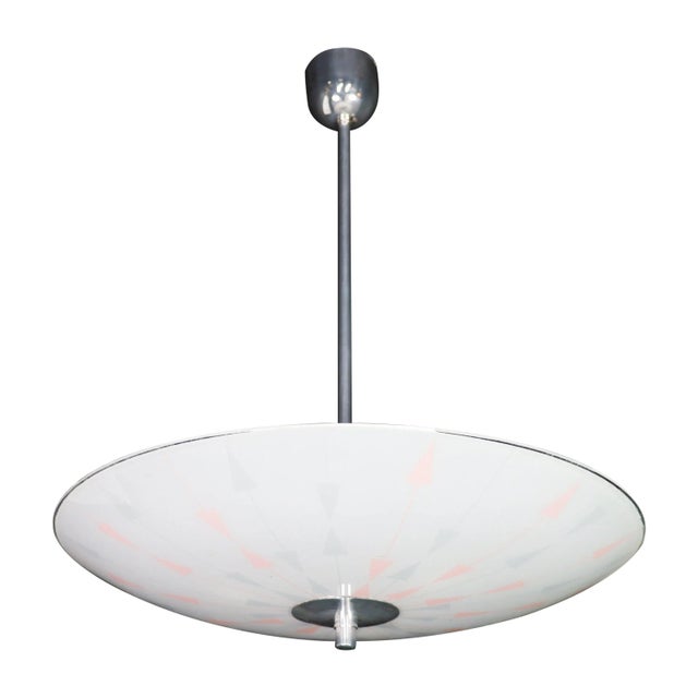 Mid-Century Brussels World Expo 1958 Pendant Lamp in Glass For Sale - Image 9 of 9