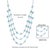 Metal Multi Strand 98.94 CTW Blue Topaz & Zircon One of a Kind Necklace Set in 925 Silver- 20 Inch For Sale - Image 7 of 10