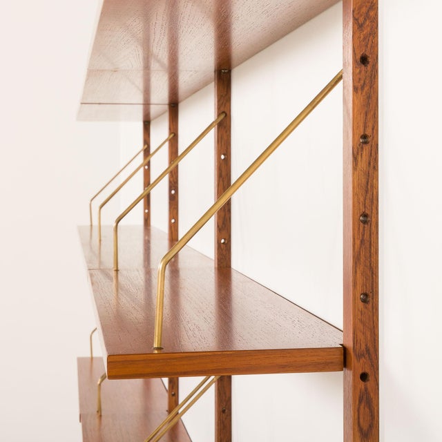 Brown Mid-Century Danish Teak Shelving Unit in the style of Poul Cadovius, 1960s, Set of 9 For Sale - Image 8 of 13