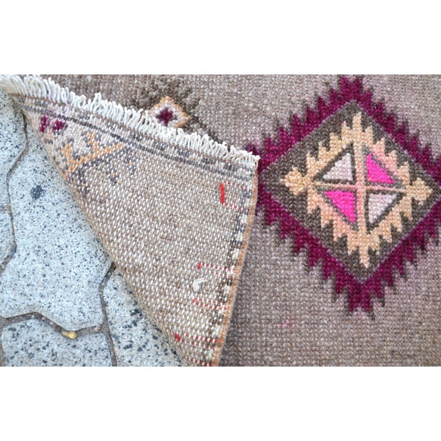 1960s Vintage Mid Century Turkish Rug For Sale - Image 5 of 6