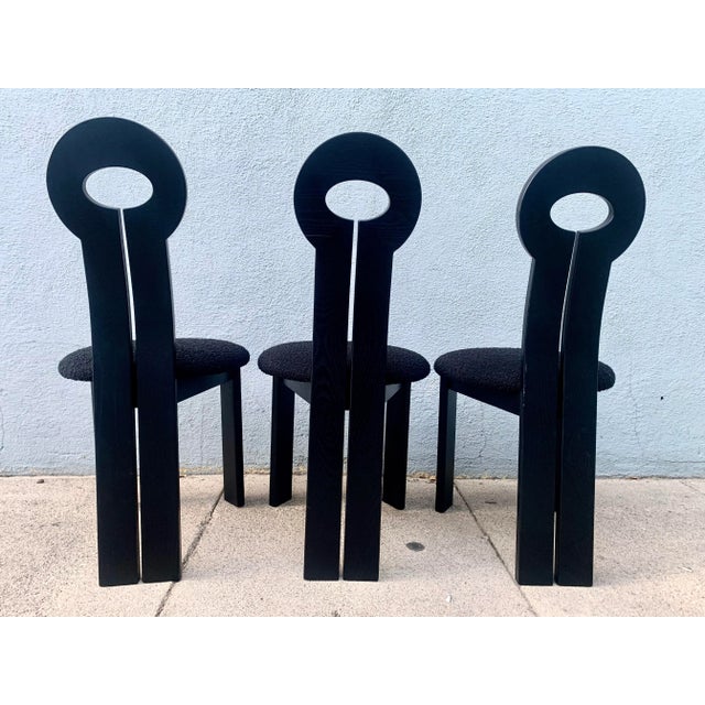 Contemporary Whit Chairs- Set of 3 For Sale - Image 3 of 6