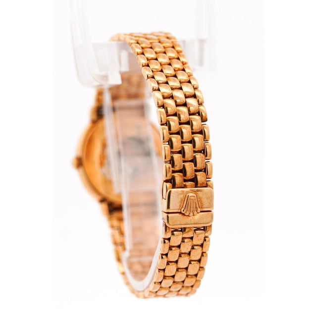 Rolex Vintage Rolex Cellini 6621 18k Yellow Gold White Dial Quartz Bracelet Watch For Sale - Image 4 of 9