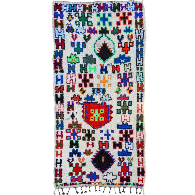 Mid 20th Century Vintage Moroccan Rug - 3'6" X 7'3" For Sale - Image 9 of 9