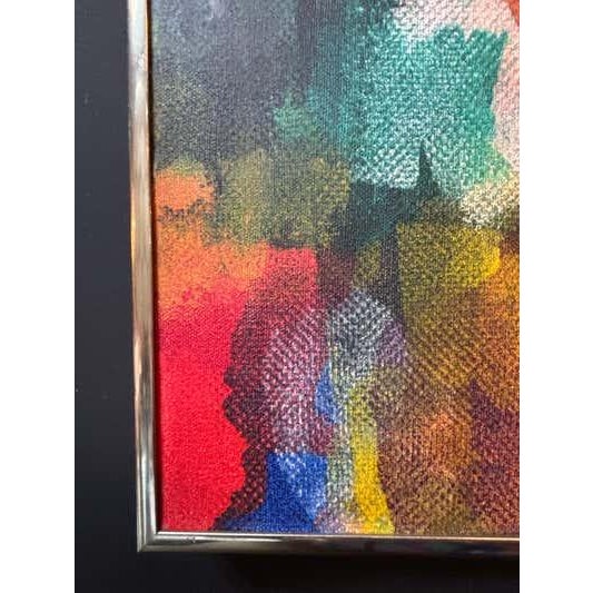 Gerald Wasserman Abstract Oil on Canvas Painting, Modern Style, Late 20th Century For Sale - Image 4 of 9
