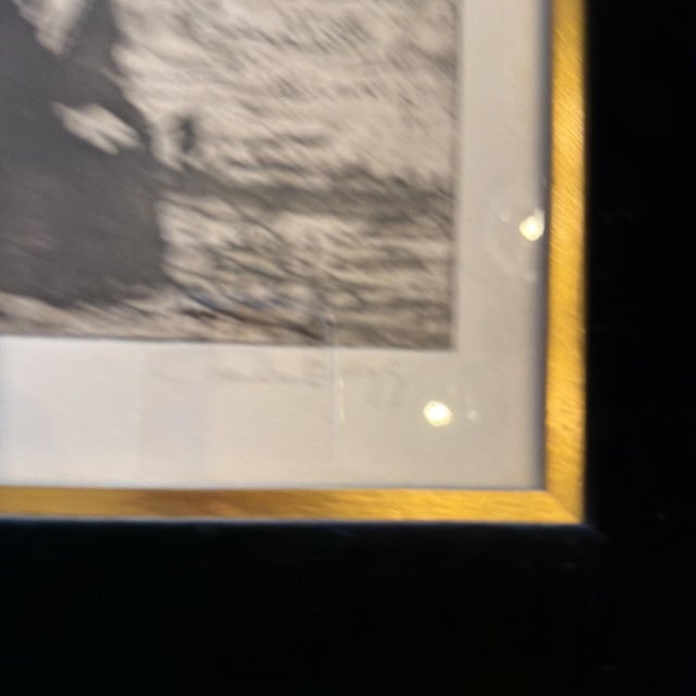Printmaking Materials 1970s Charles Bragg "Victory Party" Artist Proof Signed Etching Professionaly Framed For Sale - Image 7 of 11