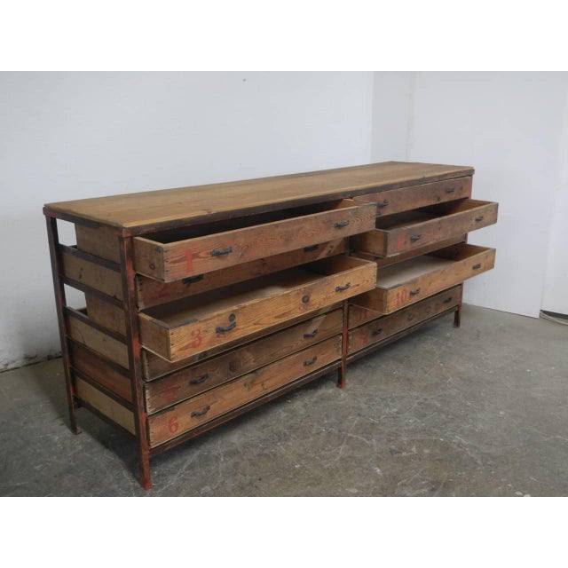 Industrial Chest of Drawers, 1960s For Sale - Image 9 of 12