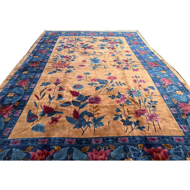 1920s A Breathtaking 10' X 14' Antique Mandarin Art Deco Chinese Rug For Sale - Image 5 of 11